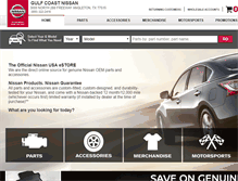 Tablet Screenshot of gulfcoastnissanparts.com